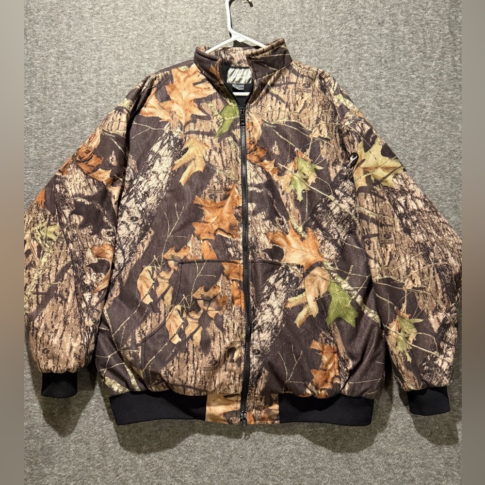 Arctic Shield Camo Coat Jacket Mens XL insulated lined zip up Mossy Oak hunting